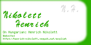 nikolett henrich business card